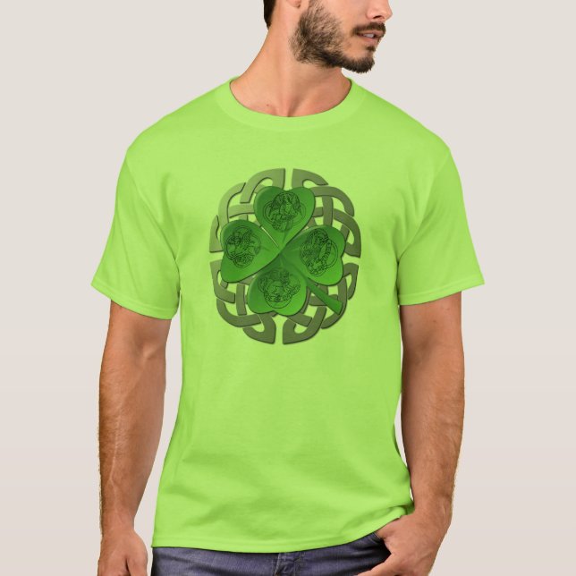 Camiseta Shamrock - Knot celta - 4 evangelistas (Anverso)