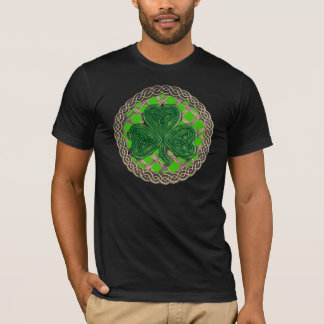Camiseta Shamrock, Lattice Y Nudos Celtas En Camisas Verdes