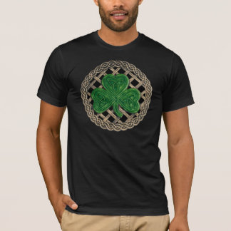 Camiseta Shamrock, Lattice Y Nudos Celtos En Camisas Negras