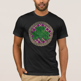 Camiseta Shamrock, Lattice Y Nudos Celtos En Camisas Púrpur