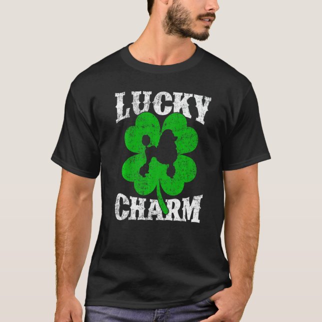 Camiseta Shamrock Leaf Lucky Charm Toy Poodle Dog St Patric (Anverso)
