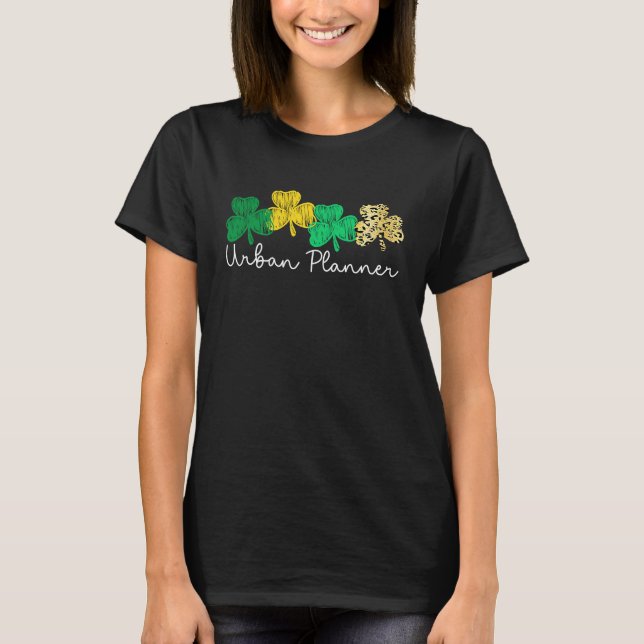 Camiseta Shamrock Leopard Saint Paddy's Urban Planner St Pa (Anverso)
