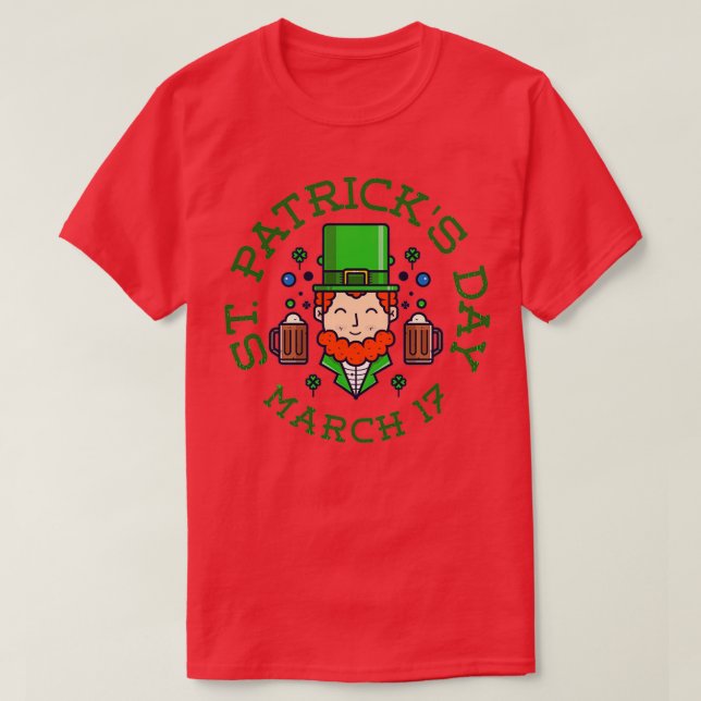 Camiseta shamrock leprechaun (Diseño del anverso)