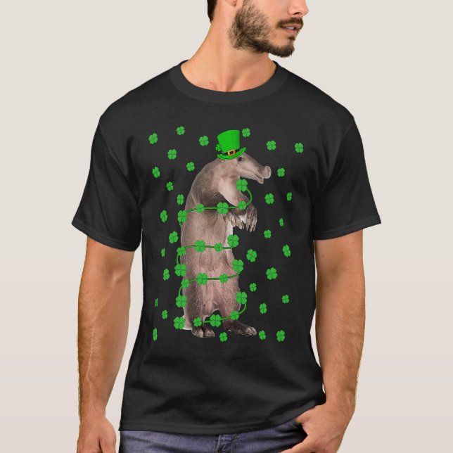 Camiseta Shamrock Leprechaun Aardvark St Patrick's Da (Anverso)