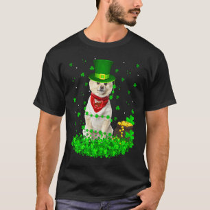 Camiseta Shamrock Leprechaun Pomeranian Dog St Patric