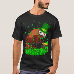 Camiseta Shamrock Leprechaun Red Panda St Patrick's D