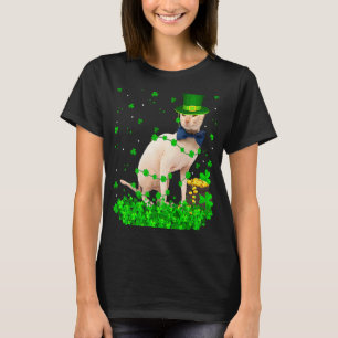 Camiseta Shamrock Leprechaun Sphynx Cat St Patrick
