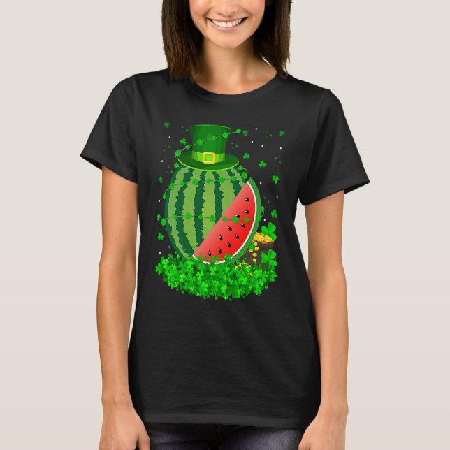 Camiseta Shamrock Leprechaun Watermelon St Patrick (Anverso)