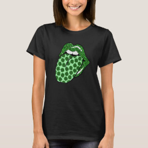 Camiseta Shamrock Lips St. Patrick's Day Clovers Irish Padd