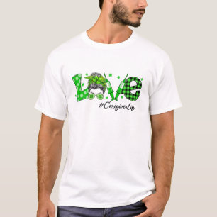 Camiseta Shamrock Love Caregiver Life St Patricks Day Messy