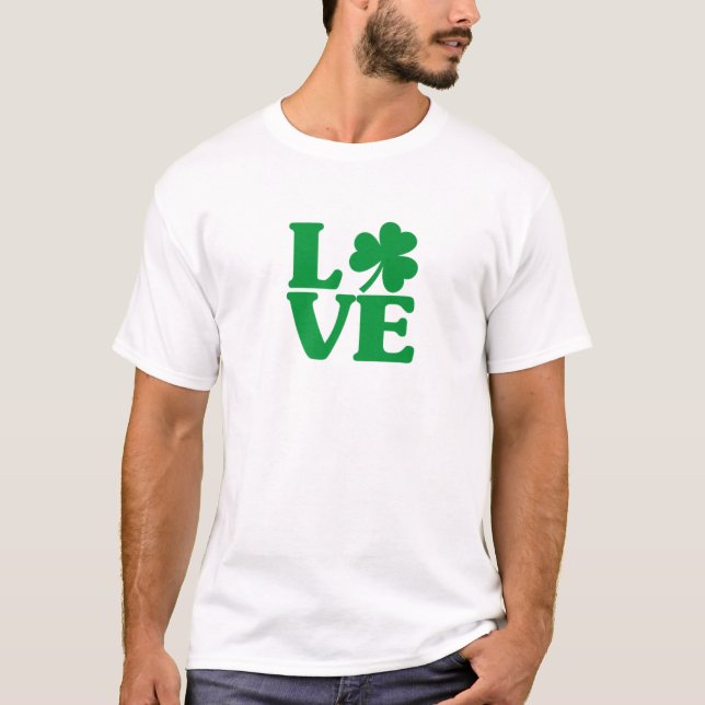 Camiseta Shamrock Love | Funny St Pat's Paddy Patrick Patty (Anverso)