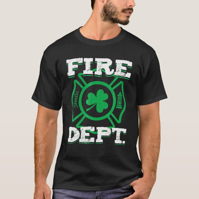 Camiseta Shamrock Lu, bombero del departamento de bomberos  (Anverso)