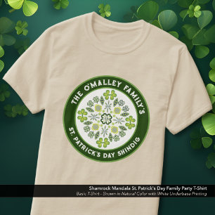 Camiseta Shamrock Mandala, Fiesta de la familia del Día de 