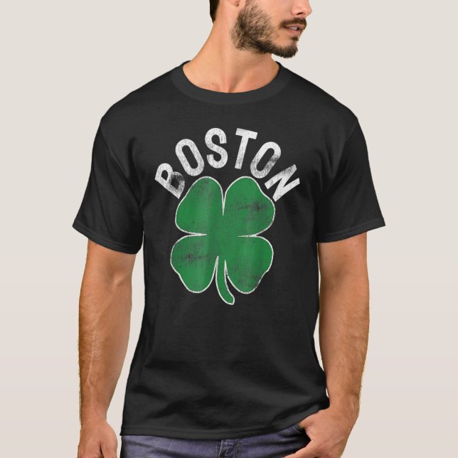 Camiseta Shamrock Massachusetts Boston ST PATRICKS DAY Iris (Anverso)
