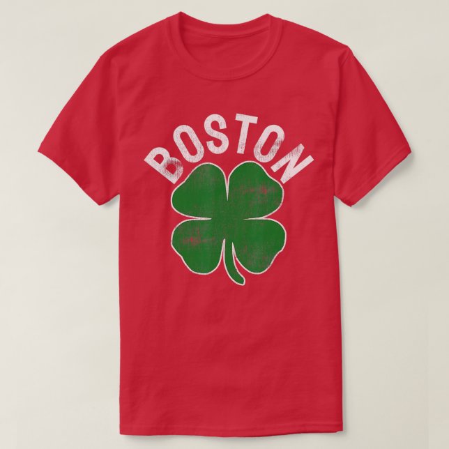 Camiseta Shamrock Massachusetts Boston ST PATRICKS DAY Iris (Diseño del anverso)