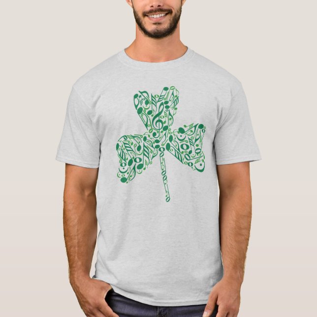 Camiseta Shamrock Music Notes (Anverso)
