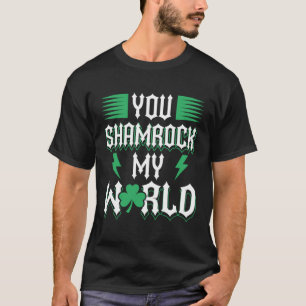 Camiseta Shamrock My World St Patricks Day