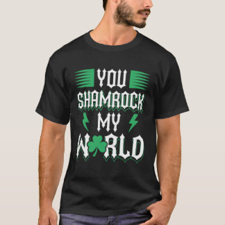 Camiseta Shamrock My World St Patricks Day