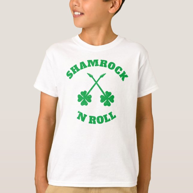 Camiseta Shamrock 'n Roll Grunge (Anverso)