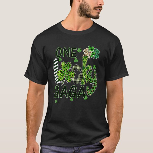 Camiseta Shamrock One Lucky Gaga St Patrick's Day (Anverso)