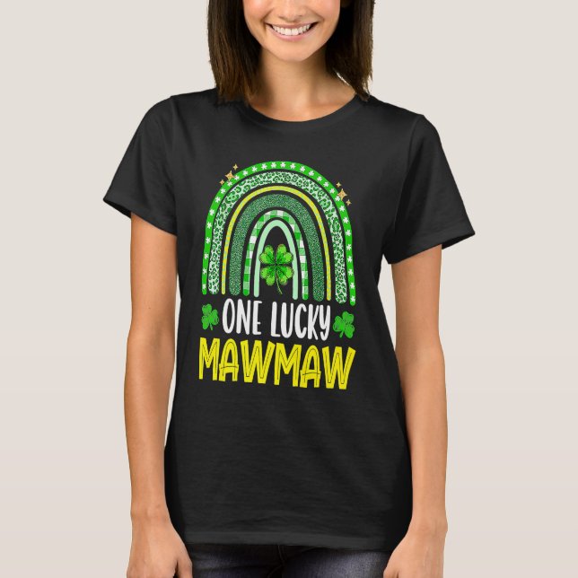 Camiseta Shamrock One Lucky Mawmaw St Patrick's Day Family  (Anverso)