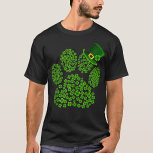Camiseta Shamrock Paw Print Funny Cute Perro Gato Lover St