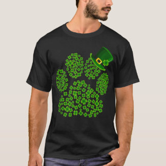 Camiseta Shamrock Paw Print Funny Cute Perro Gato Lover St 