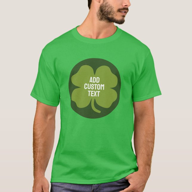 Camiseta Shamrock - Personalizado de la familia Cute (Anverso)