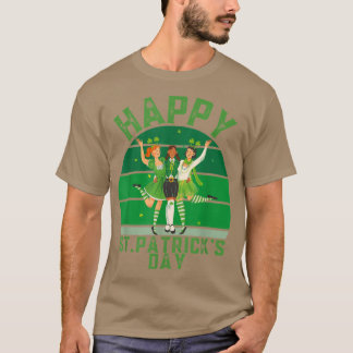 Camiseta Shamrock retro irlandés, feliz día de San Patricio
