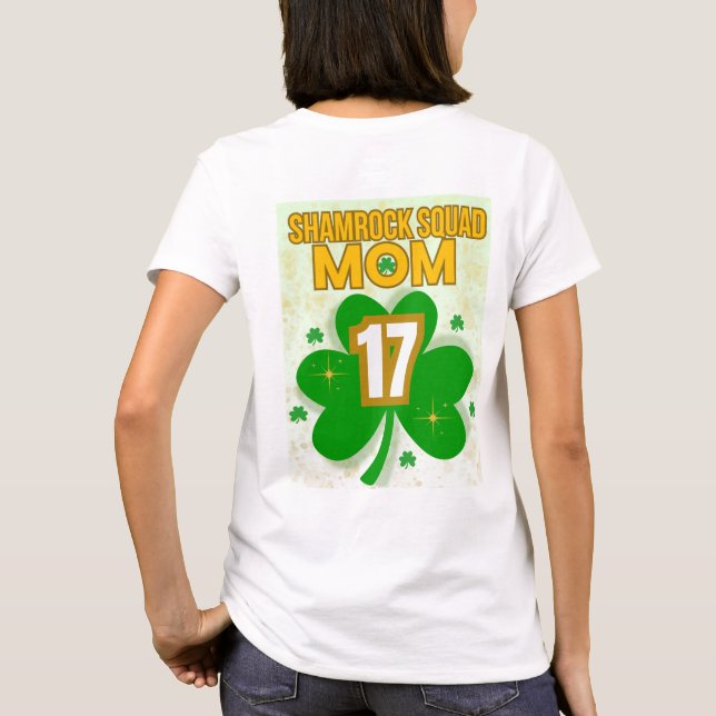 Camiseta Shamrock Squad Mom (Reverso)