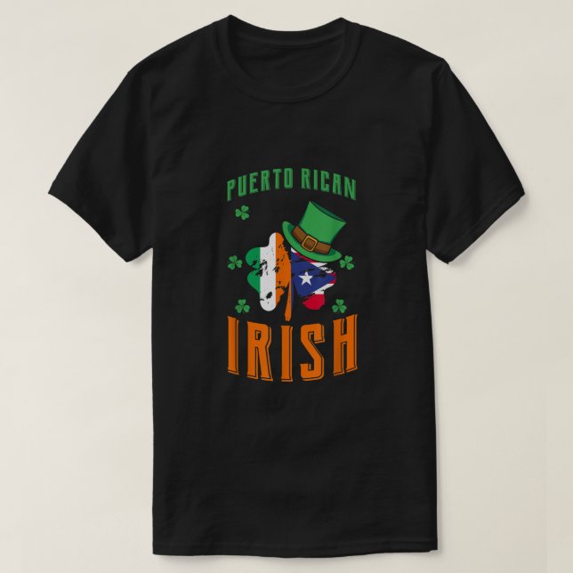 Camiseta Shamrock St Patricks D, Gorra de Bandera Irlandesa (Diseño del anverso)
