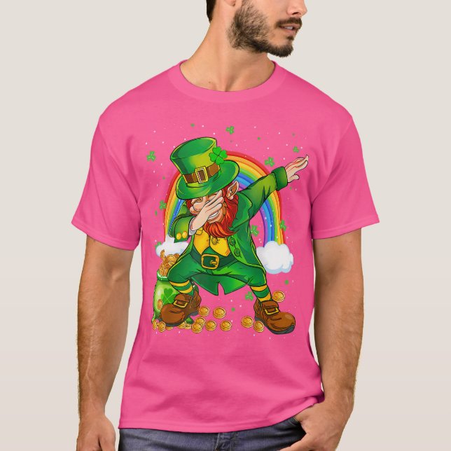 Camiseta Shamrock St Patricks Day Hombres Mujeres Niños Dab (Anverso)