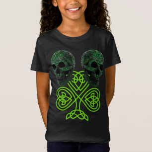 Camiseta Shamrock St Patricks Day Skulls Celtic Knot irland