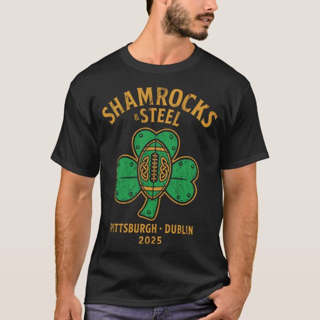 Camiseta Shamrock & Steel: Pittsburgh x Dublin 2025 (Anverso)