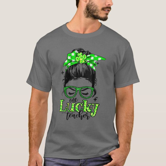 Camiseta Shamrock: un profesor afortunado en St. Patrick's  (Anverso)
