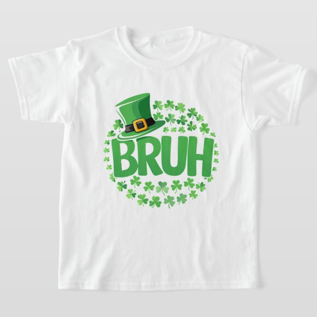 Camiseta Shamrock verde Bruh Leprechaun Gorra St Pat's Outf (Distribución)