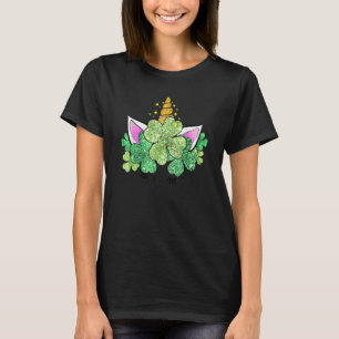 Camiseta Shamrock verde Chicas irlandeses de unicornio
