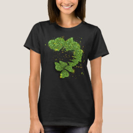Camiseta Shamrock verde | corazones brillantes