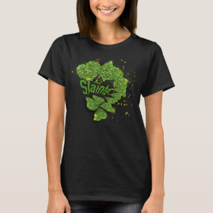Camiseta Shamrock verde corazones brillantes ShainteT-Shi