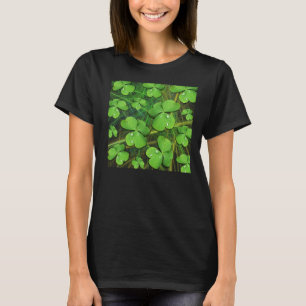 Camiseta Shamrock verde St Patrick's Black T-Shirt