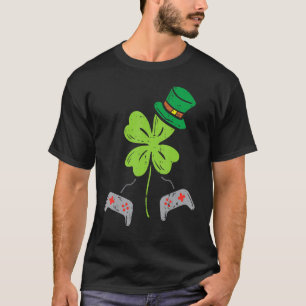 Camiseta Shamrock Video Game Controller St Patrics Day Boy