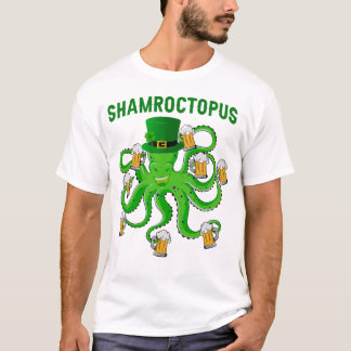 Camiseta Shamroctopus Gracioso Animal Octopus Beer St Patri