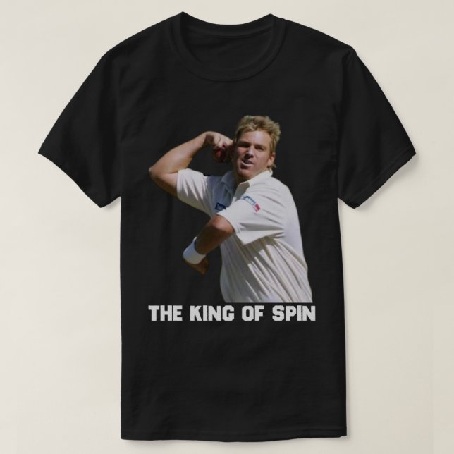 Camiseta Shane Warne El Rey del Espín (Diseño del anverso)