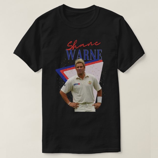 Camiseta Shane warne - Rip shane warne - descanse en paz sh (Diseño del anverso)