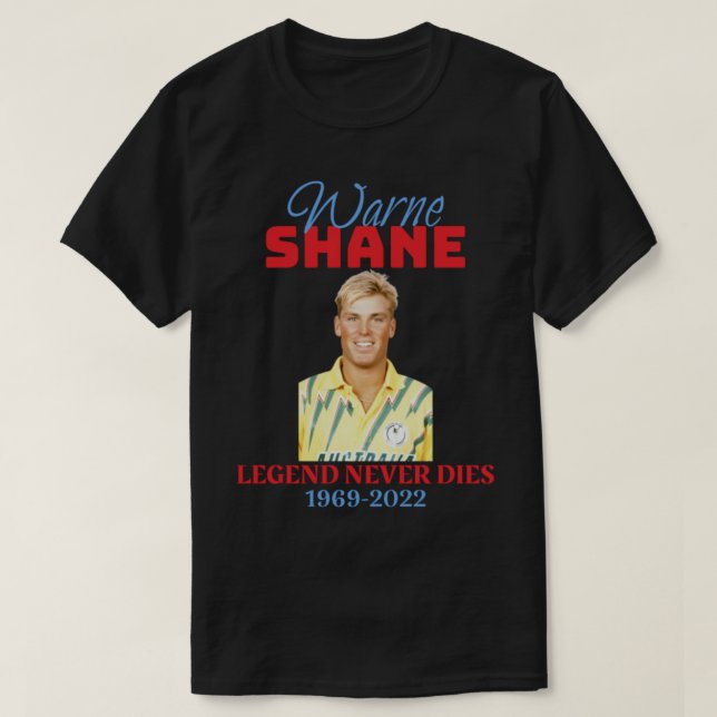Camiseta Shane warne - warne Shane 1969 2022   (Diseño del anverso)