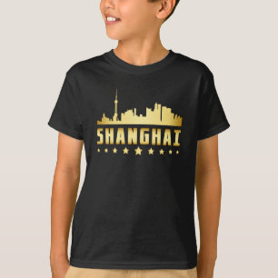 Camiseta Shanghái China City Cityscape Skyline Funny Gift