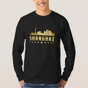 Camiseta Shanghái China City Cityscape Skyline Funny Gift