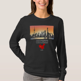 Camiseta shanghai china Skyline Vacation Souvenir city