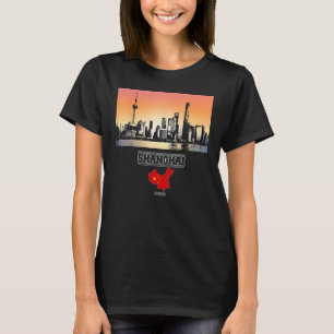 Camiseta shanghai china Skyline Vacation Souvenir city