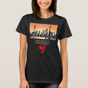 Camiseta shanghai china Skyline Vacation Souvenir city